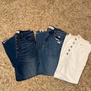 3 pairs of Abercrombie & Fitch jeans
